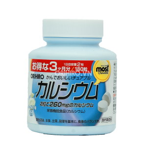 Viên nhai bổ sung Canxi vị sữa chua MOST Orihiro 180 viên