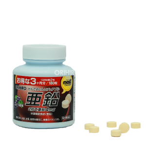 Viên nhai bổ sung Kẽm Orihiro Most Chewable 180 viên