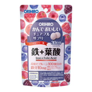 Vien bo sung Sat va Folic Acid Orihiro dang tui 120 vien